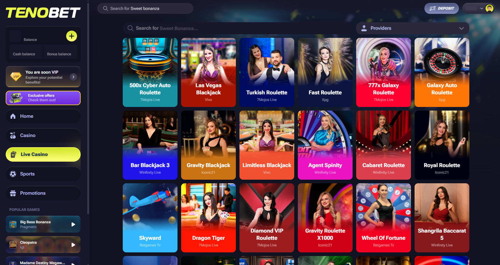 Tenobet screenshot 4