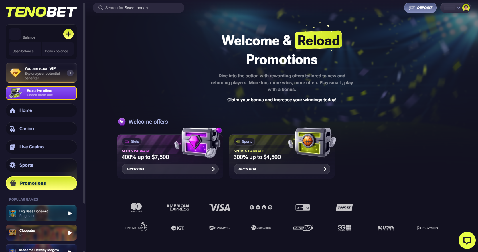 Tenobet screenshot 5