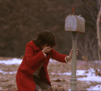 Kate Falls to Her Knees By Mailbox